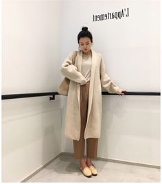 Winter Streetwear Thick Long Cardigan Knitted Sweater Long Oversized Cardigan, Open Stitch Sweater, Stitch Sweater, Winter Streetwear, Sweaters And Cardigans, Long Knit Cardigan, Cardigan Casual, Womens Cashmere, Oversized Dress