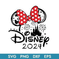 minnie mouse ears with fireworks in the background for disney world svg dxf eps