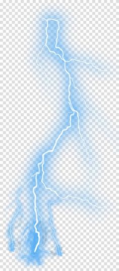 a blue and white lightning bolt on a transparent background