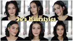 Hey guys! here is my take on some super cute and trendy 90's inspired aesthetic hairstyles for short hair! Enjoy LIKE   SUBSCRIBEHit that notification bell. ... Aesthetic Hairstyles For Short Hair, 90's Hairstyles, Hair Clips 90s, Dunner Wordend Haar, Aesthetic Hairstyles, Inspired Aesthetic