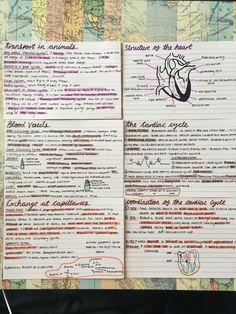 two papers with writing on them sitting next to each other in front of a map