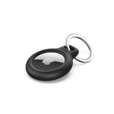 a black keychain with an elephant design on it's side and a white background