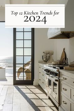 an open kitchen with the words top 12 kitchen trends for 2012