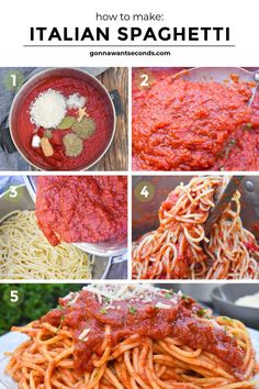 the steps to make italian spaghetti