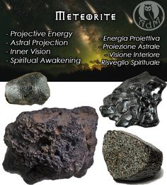 some rocks are shown with the words metatic written below them, and an image of stars in the sky