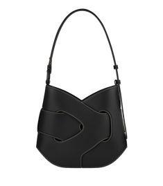 The “Nodde Hobo,” whose name echoes the French word for “knot,” is made up of two perfectly symmetrical, intertwined leather modules. Its beveled design accentuates its dynamic design and its base, set into the main body of the bag using a distinctive assembly technique. Polene Bag, Charm Bar, Micro Bags, Winter Bags, French Word, Card Holder Purse, Upcycled Leather, Stylish Celebrities, Best Wallet