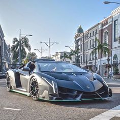 a very nice looking sports car on the street