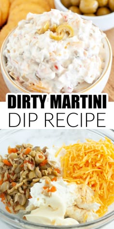 This easy dirty martini recipe is made with cream cheese and green olives. A delicious, savory cream cheese dip recipe that is perfect for a party. Best Savory Dips, Dirty Martini Olive Dip, Olive Cheese Dip, Mushroom Dip Cream Cheese, Olive Dip Cream Cheese, Cream Cheese Dip Recipes Easy, Dirty Martini Dip Recipe, Spicy Veggie Dip, Savory Cream Cheese Dip