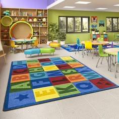 the children's room is clean and ready for their parents to use it as a playroom