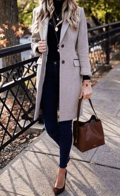 Chic Work Outfit, Fall Fashion Coats, Casual Chic Outfits, Mode Casual, Fall Outfits For Work, Winter Trends