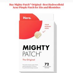 Looking to buy the best hydrocolloid acne patch for quick zit and blemish coverage? Discover Mighty Patch™ Original by Hero Cosmetics, your go-to solution for targeted spot treatment on your face and skin. These transparent and discreet spot stickers provide rapid relief by absorbing impurities and creating a protective barrier. Buy Mighty Patch™ now to experience the power of this skincare superhero. Say goodbye to breakouts and hello to clear, radiant skin. Don't miss out on the ultimate solution for banishing blemishes – shop Mighty Patch™ Original today! Acne Pimple Patch, Mighty Patch, Acne Patch, Pimple Patch, Pimples Overnight, Acne Spots, Pore Cleansing, Cystic Acne, روتين العناية بالبشرة