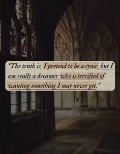 an old photo with a quote on it that says the truth is i pretend to be a cynic, but i am really a dancer who is terrified of wanting something