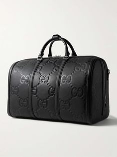 Shop GUCCI Monogrammed Full-Grain Leather Duffle Bag, Explore the latest in-season GUCCI collection today on MR PORTER Duffle Bag For Men, Shop Gucci, Gucci Collection, Look Polished, Leather Duffle Bag, Gucci Monogram, Leather Duffle, Mr Porter, Weekender Bag