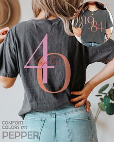 Classic 1984 Shirts For Women, Vintage 40th Birthday Year Number Tshirt For Him, 40th Milestone Best Friend Bday Gift For Her, 40 Bday Shirt HOW TO ORDER ➀ Select color ➁ Select the size (Please check size chart) ✦ True to size. Size up 1-2 sizes for an oversized look. ➂ Add to cart ✦ (Optional) "Add message to Seller" on the checkout page. GARMENT FEATURES ✦ Crew neckline ✦ Direct to garment printing - no vinyl, decal, or iron-on technique ✦ Our designs are printed on the garment to last a long Vintage 40th Birthday, 1984 Shirt, Bday Shirt, Milestone Birthday Gifts, Number Shirt, Bday Gift, Shirts For Teens, Business Idea, E 40