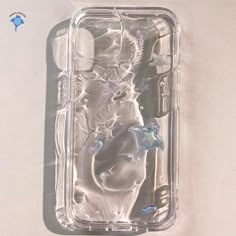 a plastic case with an image of a cat on it