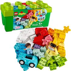 Lego Duplo Classic Brick Box 10913 First Set With Storage Box Lego Duplo Sets, Window Flowers, Inviting Colors, Creative Building, Shop Lego, Lego Toy, Learning Toys For Toddlers, Educational Toys For Toddlers, Box Building