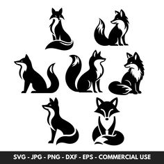 fox svg files for silhouettes, eps and png