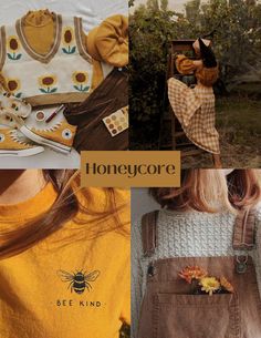 Honeycore Aesthetic Outfits, Tea In The Garden, Thrifted Clothing, Clothing Bundle, Cottage Aesthetic, Mood Board Design, Style Aesthetic