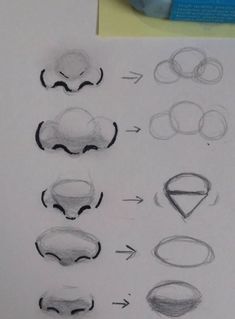 the steps in how to draw an eyeball with pencil and paper on white paper