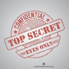 the top secret logo is shown in red on a gray background, with an inscription underneath it