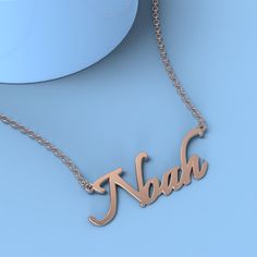 Noah name necklace Gold Custom Necklace, Personalized Gifts For Her/Him Add something extra special to your jewelry box with Name Necklace Official engravable necklaces.
									The Noah's name necklace with little heart unique gifts Gold is best gifts for Noah. Name Necklace Official provides affordable engravable jewelry that won't 
									break the bank. In addition, these pieces make for very thoughtful and appreciated gifts for friends and family. 
									And whether valentine's day gifts, mother's day gifts, christmas gifts, wedding gifts, graduation gifts, birthday gifts,
									 NAME NECKLACE are all the best gift choice store. Noah Name, Engravable Jewelry, Name Necklace Silver, Necklace Rose Gold, Necklace Rose, Personalized Gifts For Her, Engraved Jewelry, Gifts Birthday, Engraved Necklace