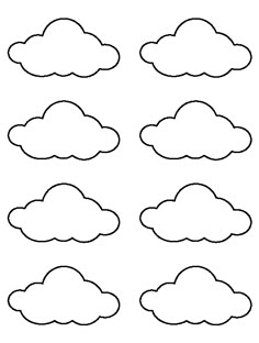 some clouds that are in the sky with different shapes and sizes to make them look like they