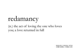 the words redamancy are written in black and white