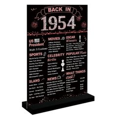 a black and white sign that says back in 1934, with the names of movies