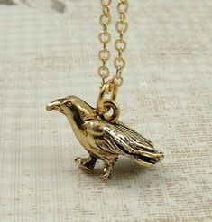 Gold Crow Necklace - Raven Bird Charm Jewelry - Gold Bird Pendant NEW | eBay Crow Jewelry, Crow Necklace, Raven Pendant, Raven Bird, Bird Charm, Bird Necklace, Bird Pendant, Necklace Charm, Charm Jewelry