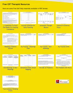 Top 10 CBT Worksheets Websites Tf Cbt Activities, Schema Therapy Worksheets, Cbt Workbook For Adults, Cbt Thought Record, Automatic Thoughts Cbt, Self Esteem Worksheets, Counseling Worksheets