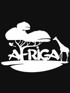 a black and white logo with the word africa