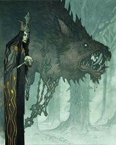 Hel & Garm  Artist: Johan Egerkrans Norman Rockwell, Fantasy Illustration