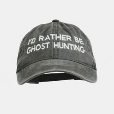 Hats Embroidery, Embroidery Hats, Embroidery Caps, Dipper Pines, By Any Means Necessary, Ghost Hunters, Cap Hats, Hat Embroidery, Ghost Hunting