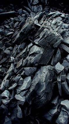 a pile of rocks sitting next to each other