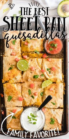 the best sheet pan quesadilla recipe is here and it's easy to make