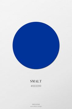 a blue circle with the word small on it in black and white, against a white background