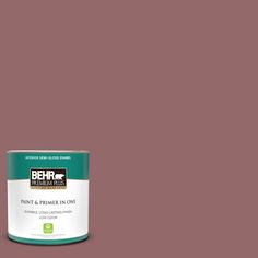 a pink paint can with the words behr paint and furniture in one on it