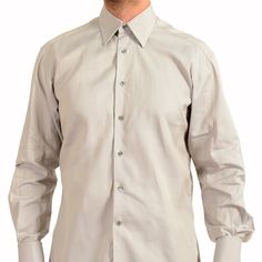 Gucci Men's Light Gray Long Sleeve Dress Shirt Us 15.75 It 40 Product Details Condition: New Without Tags “Store Sample Shirt” Retail Value: $485.00 This Is Authentic Gucci Men's Light Gray Long Sleeve Dress Shirt Sku: Bb-5153 Country/Region Of Manufacture Italy Material: 100% Cotton Chest: 23" Sleeves: 25" Shoulders: 20.25" Length: 33.25" Designer Slim Fit Long Sleeve Dress Shirt, Gucci Cotton Shirt For Work, Designer Button-up Business Shirt, Classic Gucci Cotton Shirt, Gucci Button-up Shirt For Spring, Designer Fitted Collared Shirt, Gucci Formal Button-up Shirt, Gucci Cotton Shirt For Workwear, Gucci Cotton Long Sleeve Shirt