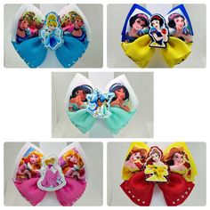 Handmade hair bows🎀  *Bow is approximately 4"x 4.5" *Made with ribbon grosgrain and alligator clip. *Can be attached with alligator clip or nylon headband. Hair Bows Diy Ribbon, Princess Hair Bows, Bows Diy Ribbon, Princess Hair, Bows Diy, Handmade Hair Bows, Princess Hairstyles, Diy Ribbon, Pooh Bear