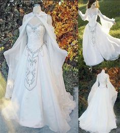 Vintage Celtic Pagan Renaissance Wedding Dress Fairytale Elf Medieval Aesthetic Bridal Gowns Lace Zelda Wedding, Gaun Abad Pertengahan, Kenza Zouiten, Medieval Wedding, Stella York, Fantasy Dresses, Fantasy Wedding, Fantasy Gowns, فستان سهرة