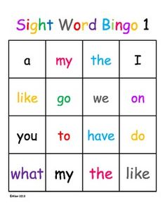 sight word bingo game with the words i, o, and what do you like?