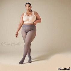 Olivia Mark - Juego de medias de moda para mujer de tallas grandes - 2 pares de pantimedias minimalistas sólidas con control de abdomen, diseño falso transparente Womens Plus Size Fashion, Plus Size Tights, Pretty Pregnant, Fashion Tights, Transparent Design, Black Coffee, Olivia Mark, Plus Size Fashion, Tights