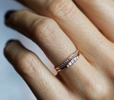 Art Deco Engagement Ring Set, Engagement Ring Delicate, Art Deco Diamond Ring Engagement, Princess Diamond Engagement Rings, Princess Diamond Ring, Simple Rings, Ring Inspiration, Diamond Ring Princess Cut, Girls Stuff