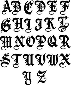 an old english alphabet with the letters and numbers