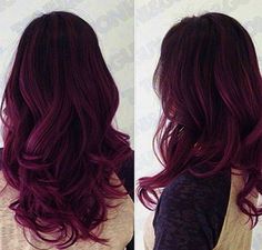 * Sultry Dark Magenta  by @amandacmurphy Get the formula... Purple Hair Color Ombre, Purple Ombre Hair, Dark Purple Hair, Hair Ombre, Hair Color Purple, Pretty Hair Color, Burgundy Hair, Ombre Hair Color