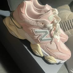 Men’s Size 61/2 Which Is A Women’s 8 Never Worn Perfect Condition Will Send Receipt From Goat Flat Sneakers With Removable Insole For Streetwear, Streetwear Sneakers With Removable Insole, New Balance 9060 Pink, New Balances, New Balance 9060, Shoes New Balance, Pretty Shoes Sneakers, Cream Shoes, Cute Nike Shoes