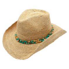 The Peter Grimm Francesca Women's Hat is the perfect summer vacation cowgirl hat. With its shapable wire brim and hand-beaded band, this hand crocheted hat is crushable and packable. 100% Raffia, Shapable Wire Brim, Crushable & Packable, Hand-Crochet, Hand-Beaded Band, Brim: 3.25″ You'll be the most noticeable cowgirl in town. Perfect for the rodeo, a trip to Nashville or a country music concert. A shipping charge of $12.00 covers the special packaging and freight to ensure safe arrival of your Artisan Fedora For Beach In Spring, Artisan Hat Bands For Summer Vacation, Artisan Sun Hat For Summer Country Events, Artisan Hat For Summer Beach, Artisan Beach Hat Bands For Spring, Artisan Woven Hat Bands For Summer, Artisan Fedora Sun Hat For The Beach, Artisan Fedora Hat For The Beach, Artisan Fedora Sun Hat For Beach