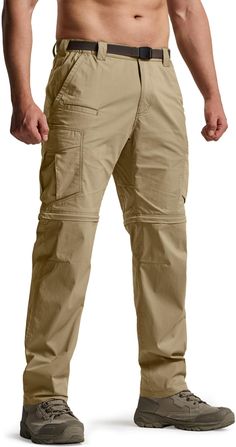 PRICES MAY VARY. CQR Convertible Pants Series designed for all outdoor activities and sports. [Materials] Mix of Cotton & Nylon & Elastine fabric is for stretch comfort, quick-dry, two-way air circulation. [Sun protection] Safeguard your skin from harmful UVA and UVB rays by more than 99% (UPF 50+). [Multi Pockets] 6 multi-purpose cargo pockets for various tools and equipment along with D-Ring. [Zip-Off Legs] Ergonomic cut at the knees for easy transform from pants to shorts. *** Contains 1 Belt Tactical Cargo Pants, Convertible Pants, Snowboard Pants, Tactical Pants, Outdoor Pants, Cycling Workout, Hiking Pants, Air Circulation, Men Fashion Casual Outfits