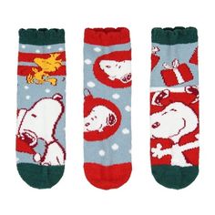 Get into the holiday spirit with the Peanuts Adult Snoopy and Woodstock Holiday 3-Pair Chenille Quarter Crew Socks! This adorable set includes three pairs of festive socks, each featuring our beloved duo, Snoopy and Woodstock, in fun and cheerful holiday designs. With colorful toes and heels that add a playful touch, these socks are perfect for adding holiday cheer to your wardrobe. The scalloped cuffs and ultra-soft chenille fabric make these socks stylish and incredibly cozy. Designed for comf Long Fun Socks, Holiday Socks, The Peanuts, Men's Shoe, Snoopy And Woodstock, Lip Glow, Chenille Fabric, Holiday Design, Socks And Hosiery