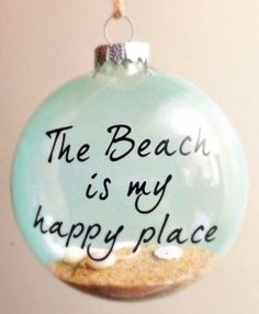 the beach is my happy place ornament on pinter's choice for christmas